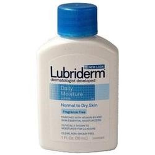 (72 Pack)-Lubriderm Daily Moisture Lotion Fragrance Free, 1 FL. OZ. each.