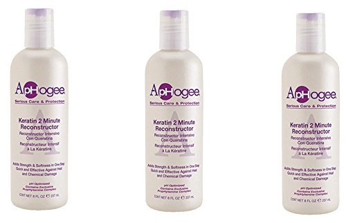 [VALUE PACK OF 3] APHOGEE KERATIN 2 MIN RECONSTRUCTOR 8oz pH OPTIMIZED