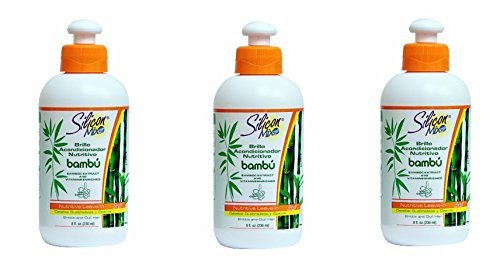 [ VALUE PACK OF 3 ] RIVAS SILICON MIX HAIR NUTRITIVE LEAVE-IN BAMBOO & VITAMIN EXTRACT 8 ounce ea
