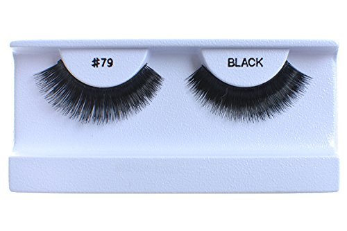 100 Pairs 100% Human Hair False Eyelashes Natural Black #79