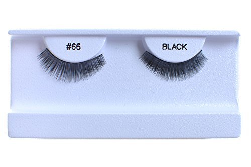 100 Pairs 100% Human Hair False Eyelashes Natural Black #66