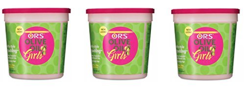 [NEW PACKAGE PACK OF 3 ] ORS OLIVE OIL GIRLS HEALTHY STYLE HAIR PUDDING 13 OZ