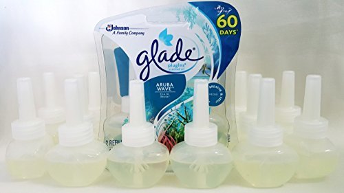 12 Glade Aruba Wave Plugins Scented Oil Refills No Outer Package