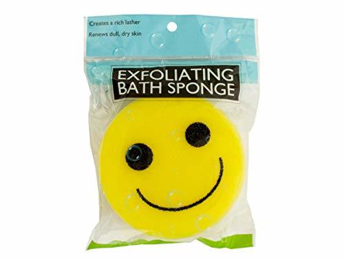 (Pack of 3) Emoticon Bath Sponge, Exfoliating Bath Sponge