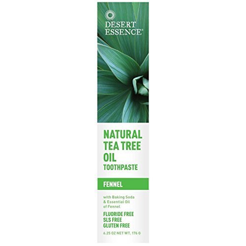 (4 PACK) - Desert Essence - Tea Tree Toothpaste Fennel | 185ml | 4 PACK BUNDLE