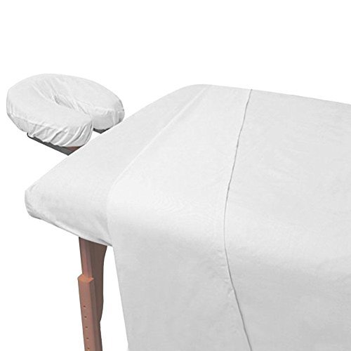 12-Piece Massage and Spa Fitted Sheets for Portable Tables, White, Premium Quality Preferred by Professionals in Massage and Spa Industry, 190 Thread