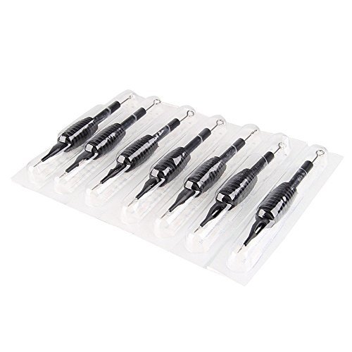 100PCS Mixed Size 3RL 5RL 7RL 9RL 5RS 7RS 9RS 5M1 7M1 9M1 Conjoined Tattoo Needle and Tube Combo 3/4 Grip Tips