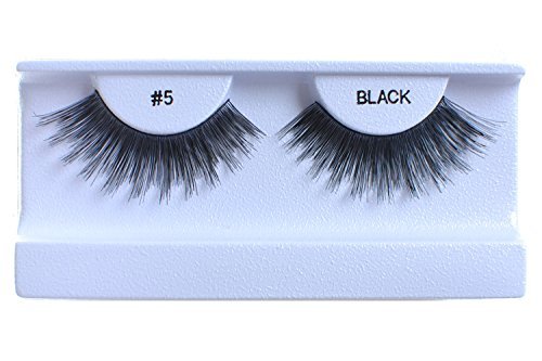 100 Pairs 100% Human Hair False Eyelashes Natural Black #5