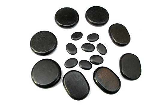 16 Pcs Luxurious SPA Massage Stones Basalt Hot Rocks Stones Set