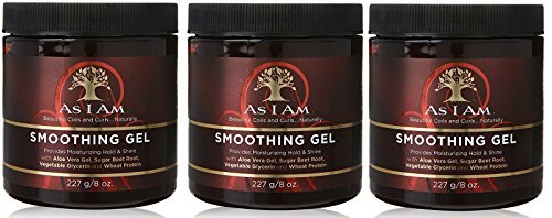 [ VALUE PACK OF 3] AS I AM Naturally SMOOTHING GEL 8oz HOLD AND SHINE