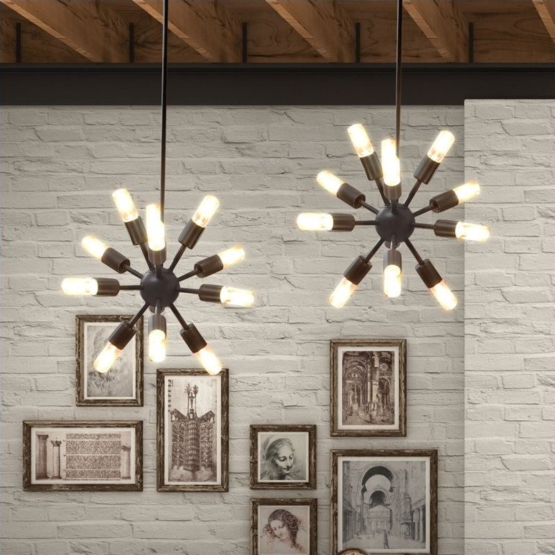 Zuo Sapphire Ceiling Lamp in Small Rust