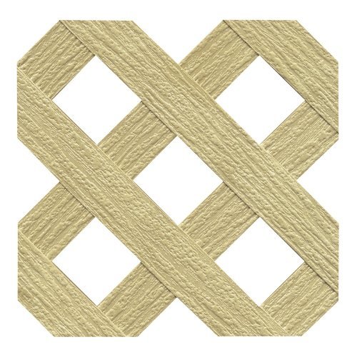 0.2 in. x 8 ft. x 4 ft. Wicker Vinyl Privacy Diamond Lattice