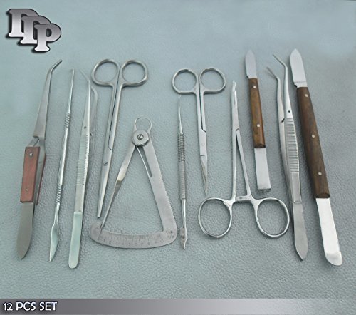 12 Pcs Set,fahnenstock,wax Carver,foil Scissors,soldering Tweezers, DDP