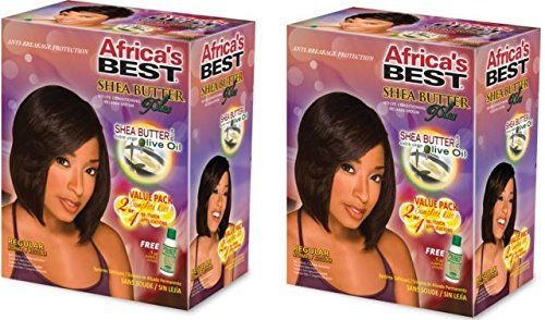 [ DISCONTINUED PACK OF 2] AFRICAS BEST SHEA BUTTER PLUS (REGULAR) RELAXER VALUE PACK 2 complete app
