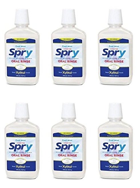 (6 PACK) - Spry Oral Rinse With Xylitol | 473ml | 6 PACK - SUPER SAVER - SAVE MONEY
