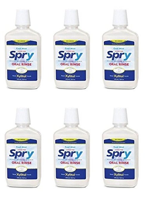 (6 PACK) - Spry Oral Rinse With Xylitol | 473ml | 6 PACK - SUPER SAVER - SAVE MONEY