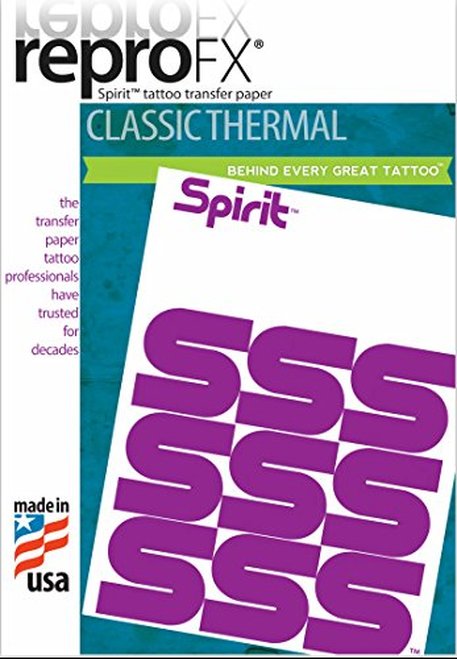 100 Tattoo Spirit Repro FX Thermal Transfer copy Paper 8oz Stencil Stuff skin