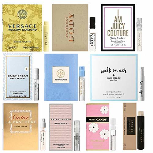 10 Womens Designer Fragrance - 10 Perfume Vials + 2 bonus samples