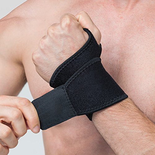 [2 Pack] Reversible Sports Wrist Brace, EveShine Fitted Right/Left Thumb Stabilizer, Adjustable Wrist Support Wrap for Volleyball Badminton Tennis Bas