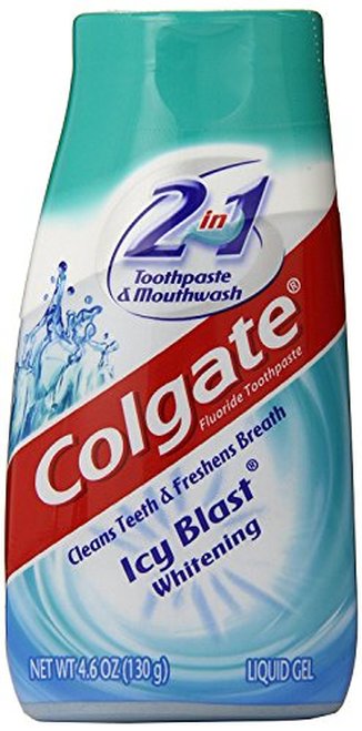 12 PACK - Colgate 2n1 Icy Blast Tp Size 4.6z Colgate Icy Blast Whitening Liquid Gel 2-In-1 Toothpaste & Mouthwash