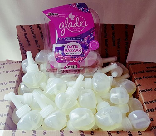 100 Glade Air Plugins Scented Oil Refills Batik Bazaar + Warmer No Outer Pack
