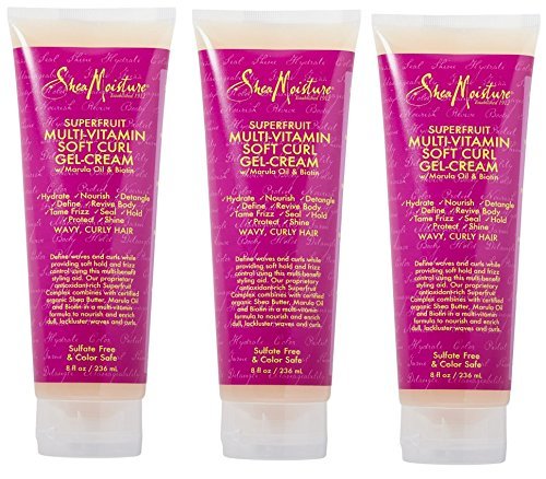 [PACK OF 3] SHEA MOISTURE SUPERFRUIT MULTI-VITAMIN SOFT CURL GEL-CREAM 8oz