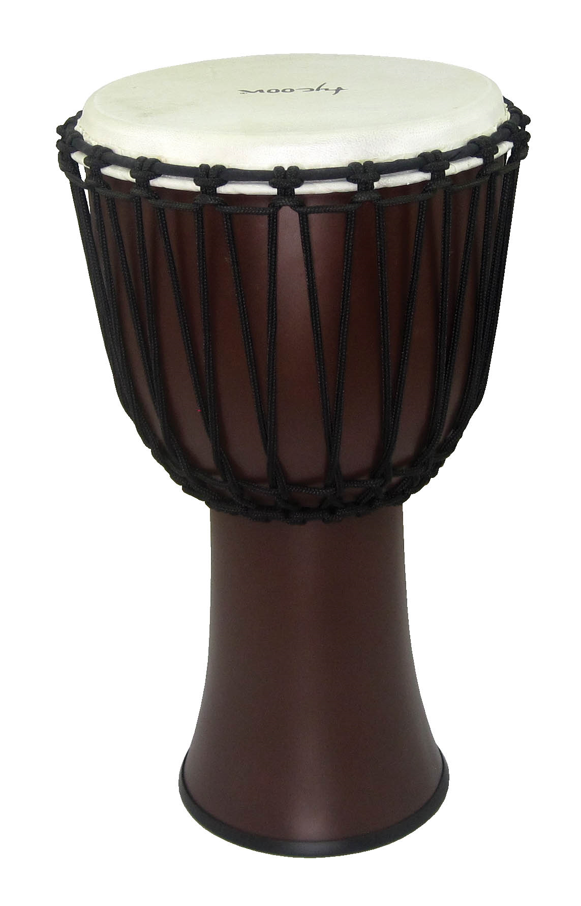10 FIBERGLASS ROPE TUNED DJEMBE WITH DARK BROWN FINISH