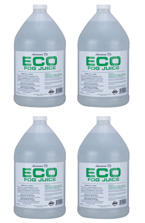 (4) AMERICAN DJ ECO-FOG/G Gallons of Fog/Smoke/Haze Machine Refill Liquid Juice