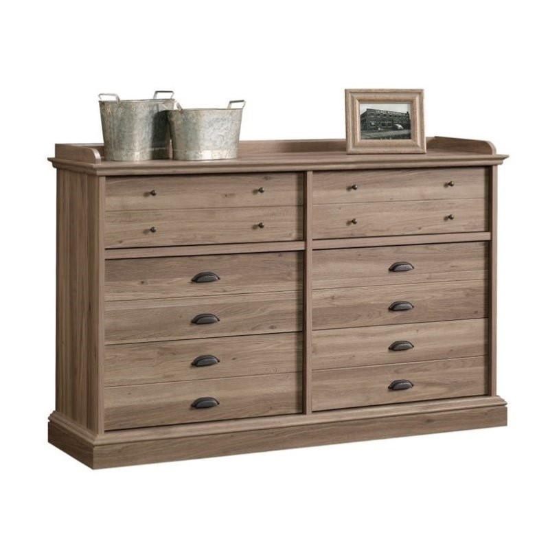 12 Drawer Dresser in Salt Oak BY Sauder