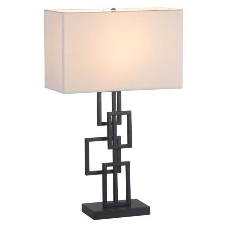 Zuo Step Table Lamp in White and Black
