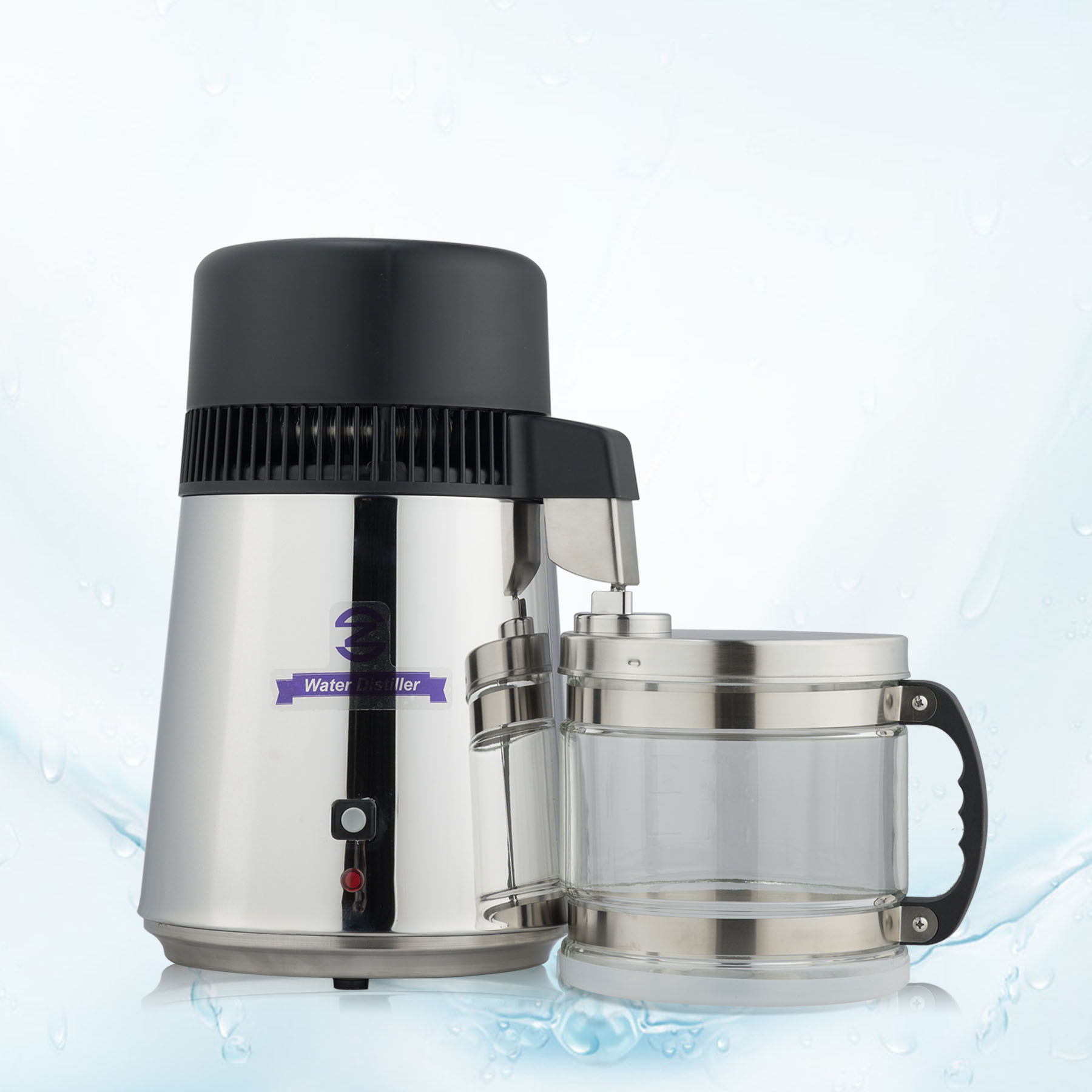 1 Gallon/ 4Liter Countertop Water Distiller Purifier Stainless Steel