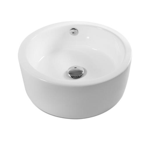 16-1/2 inch Round Shape Vessel Sink 16.5" European Style Round Circular Shape Porcelain Ceramic Bathroom Vessel Sink