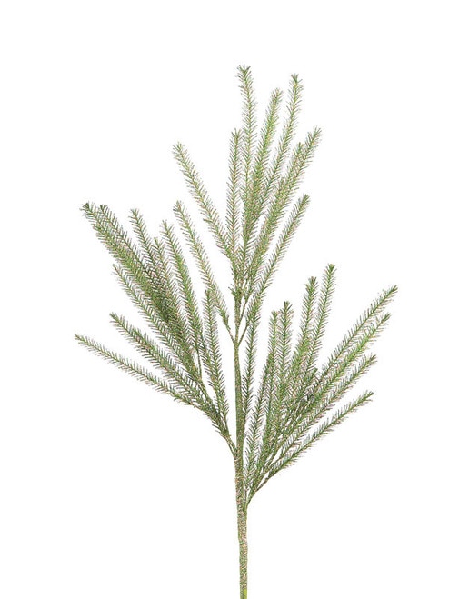 18 All That Glitters Green Glittered Christmas/Wedding Feather Pine Sprays 34" - 16153533