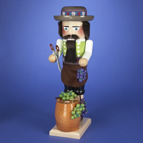 17" Authentic Steinbach Wind-Up Musical Winemaker Nutcracker #ES1643 - 13222702