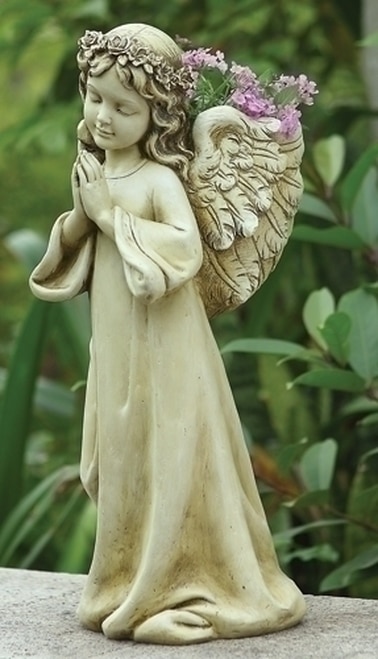 16" Josephs Studio Religious Praying Angel Child Outdoor Garden Planter Statue - 29052036