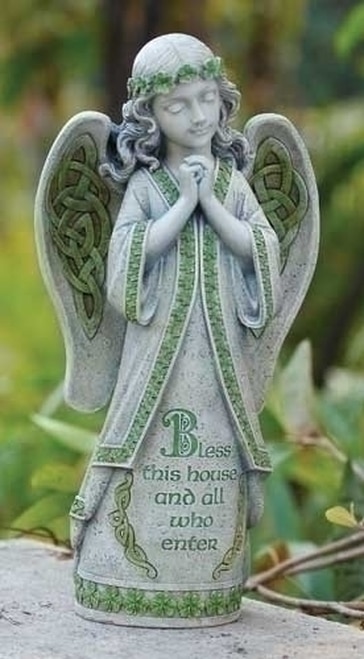 14.5" Josephs Studio Praying Irish Celtic Angel Outdoor Garden Statue - 30987810