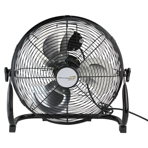 14" Jet Black Three Speed Adjustable Tilt Portable Floor Fan - 32607211