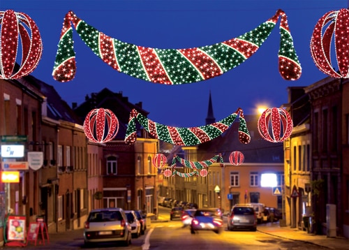 11 Commercial Grade LED Lighted Zurich Swag Christmas Decoration Display - 31106401