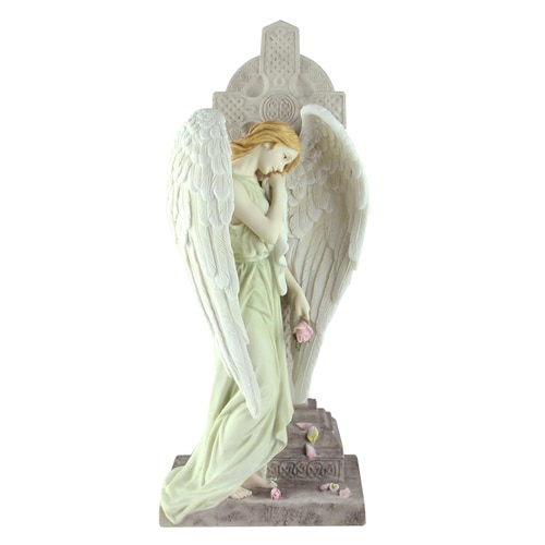 12" Galleria Divina Religious Irish Angel with Celtic Cross Figure - 31354428