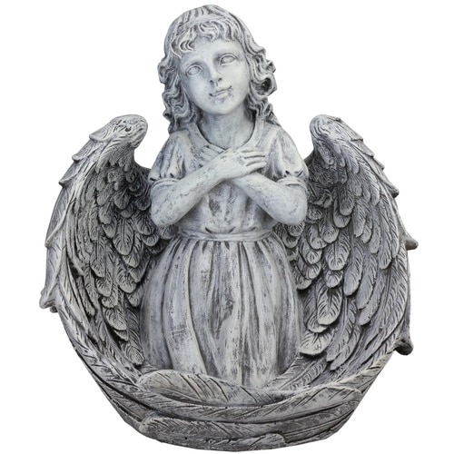 16" Decorative Angel Child Wrapped in Wings Religious Outdoor Garden Statue - 32588770
