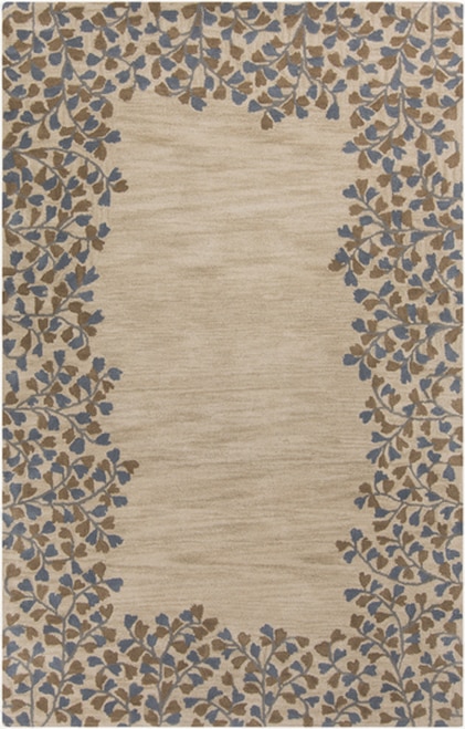 10 x 14 Acampe Brown and Wheat Hand Tufted Wool Area Throw Rug - 30989017