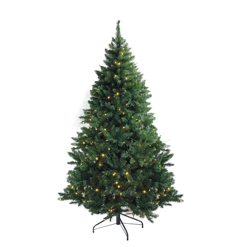 12 x 80" Pre-Lit Buffalo Fir Full Artificial Christmas Tree - Warm White LED Lights - 32266431