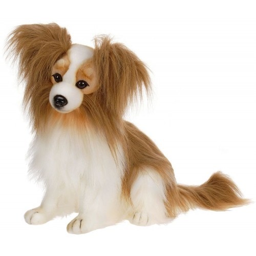 16" Lifelike Handcrafted Extra Soft Plush Papillon Dog Stuffed Animal - 31068750
