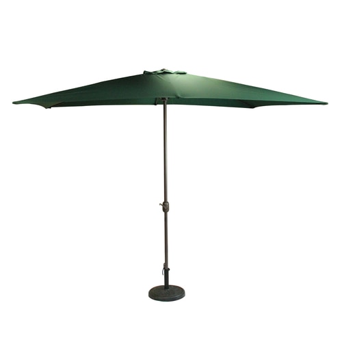 10 Outdoor Patio Market Umbrella with Hand Crank, Hunter Green - 32206329