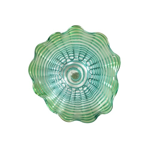 16" Blue and Green Glossy Finished Decorative Wall Decor - 32814884