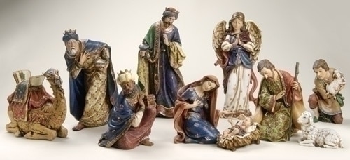 10-Piece Josephs Studio Ornate Religious Christmas Nativity Set 20" - 5187276