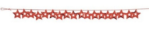 12 Confetti Metallic Red Cutout Stars Hanging Christmas Party Garlands 108 - 31008405