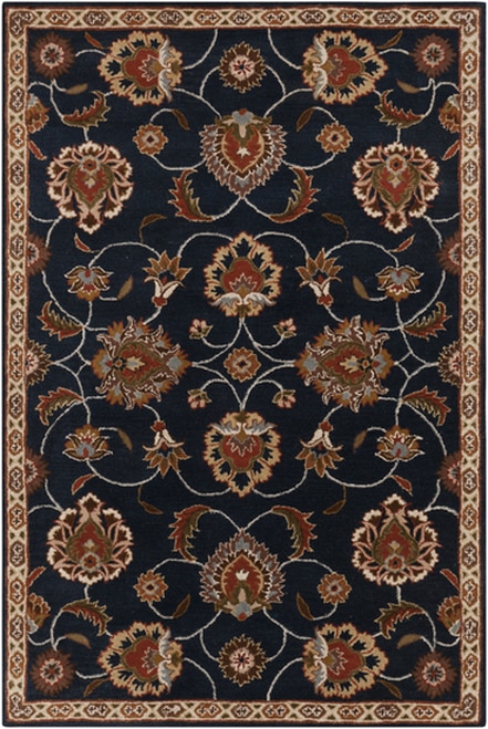 10 x 14 Trajan Tan, Bronze and Ivory Hand Tufted Wool Area Throw Rug - 30887959