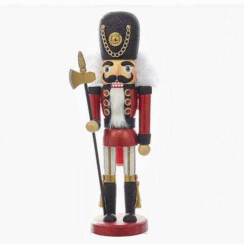 15” Red and Black Hollywood Whimsical Christmas Soldier Nutcracker Figure - 32805716