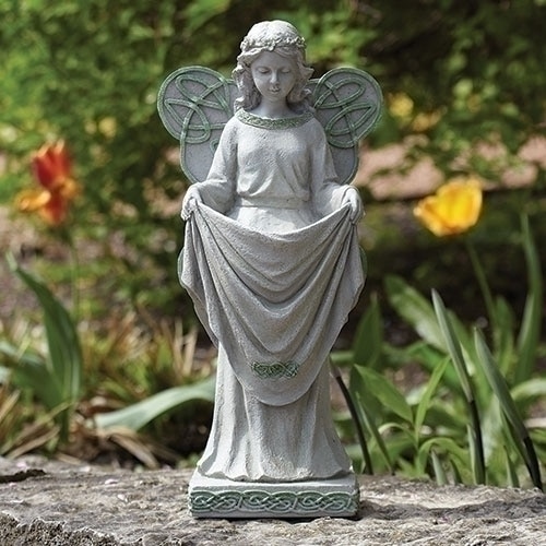 15" Solar Irish Garden Angel Statue - 32627414